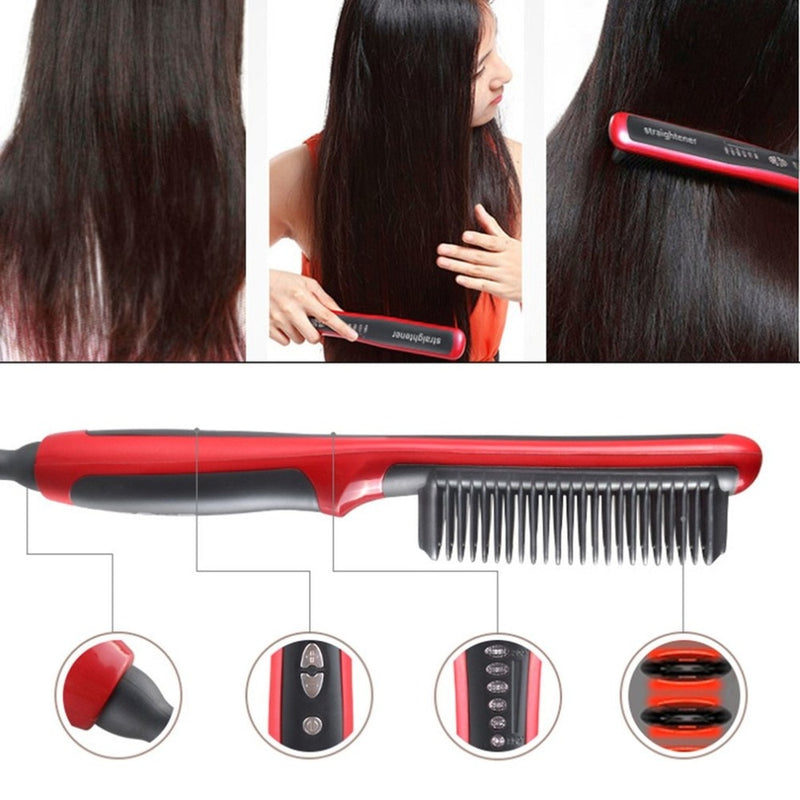 Multifunctional Hair Brush Curling Iron - kaivava