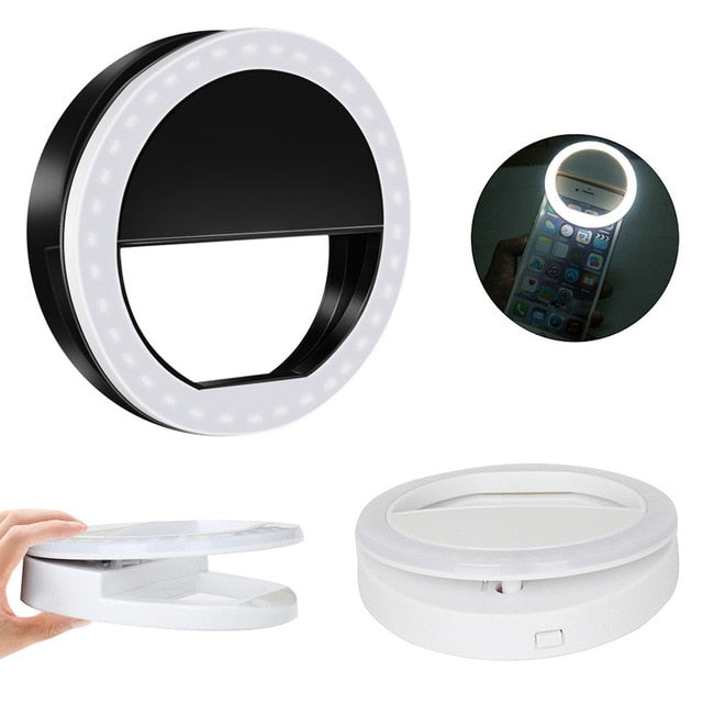Universal Selfie Ring LED Light Clip On - kaivava