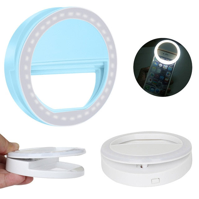 Universal Selfie Ring LED Light Clip On - kaivava